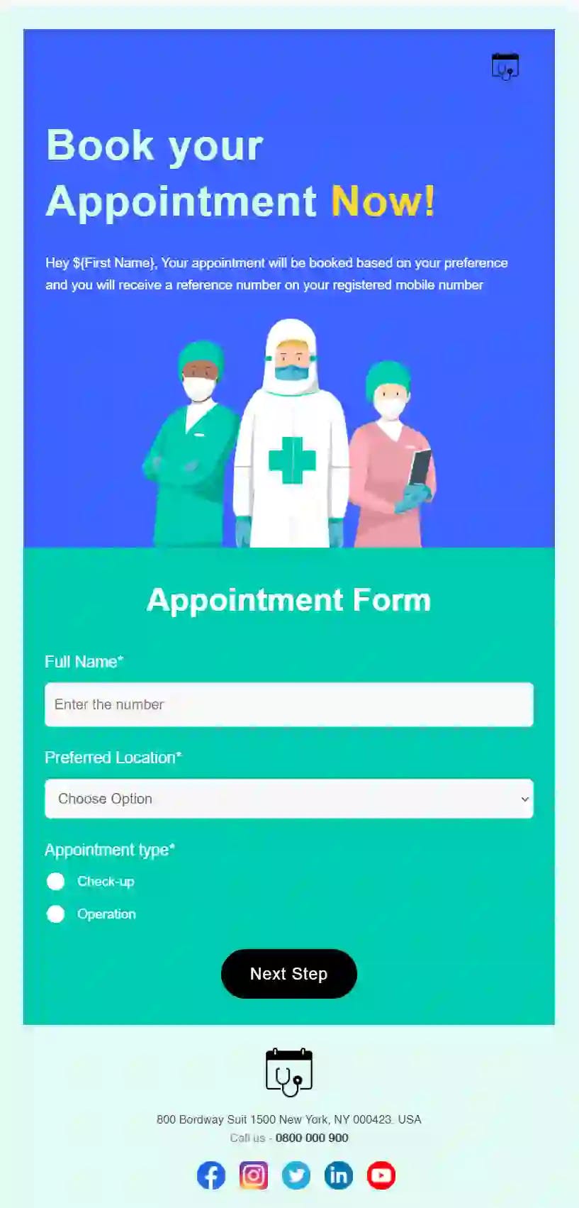Appointment Booking Email Template