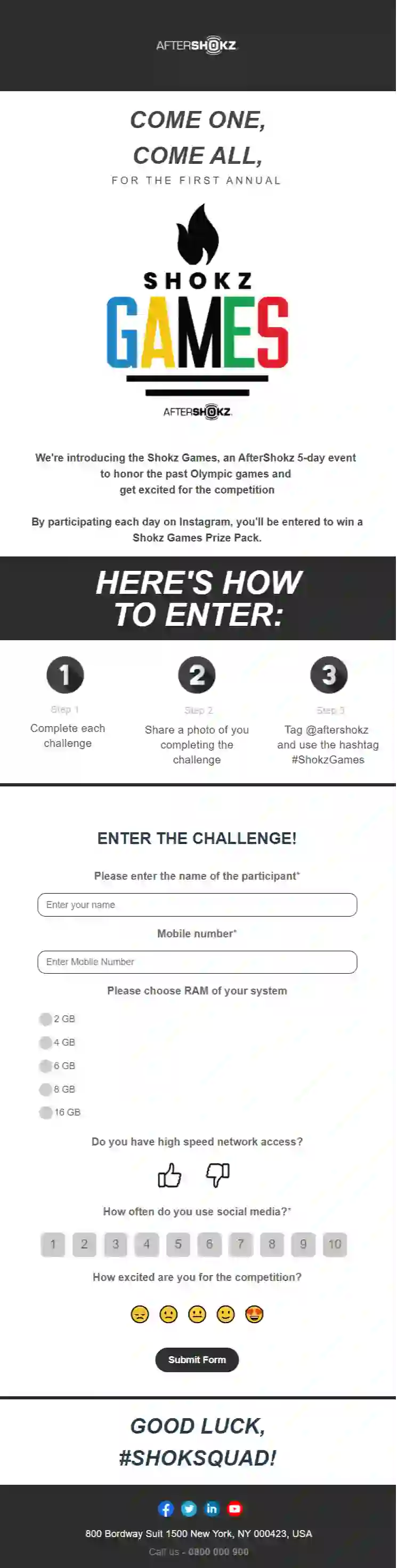 Free Contest Invite Email Template