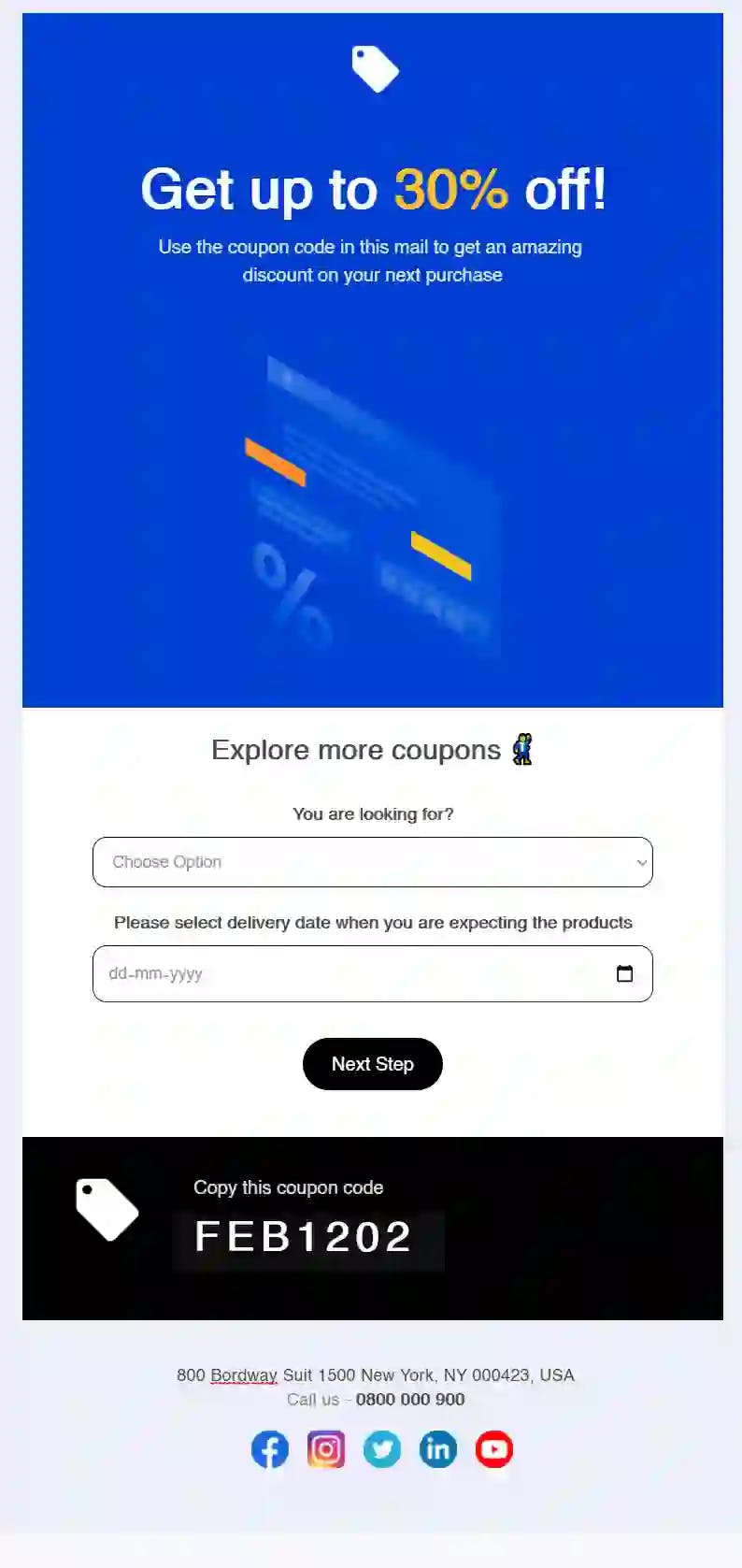 Free Coupon Code Email Template
