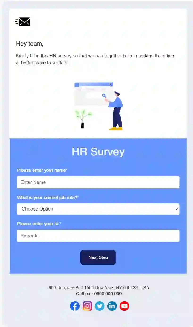 Free HR Survey Email Template