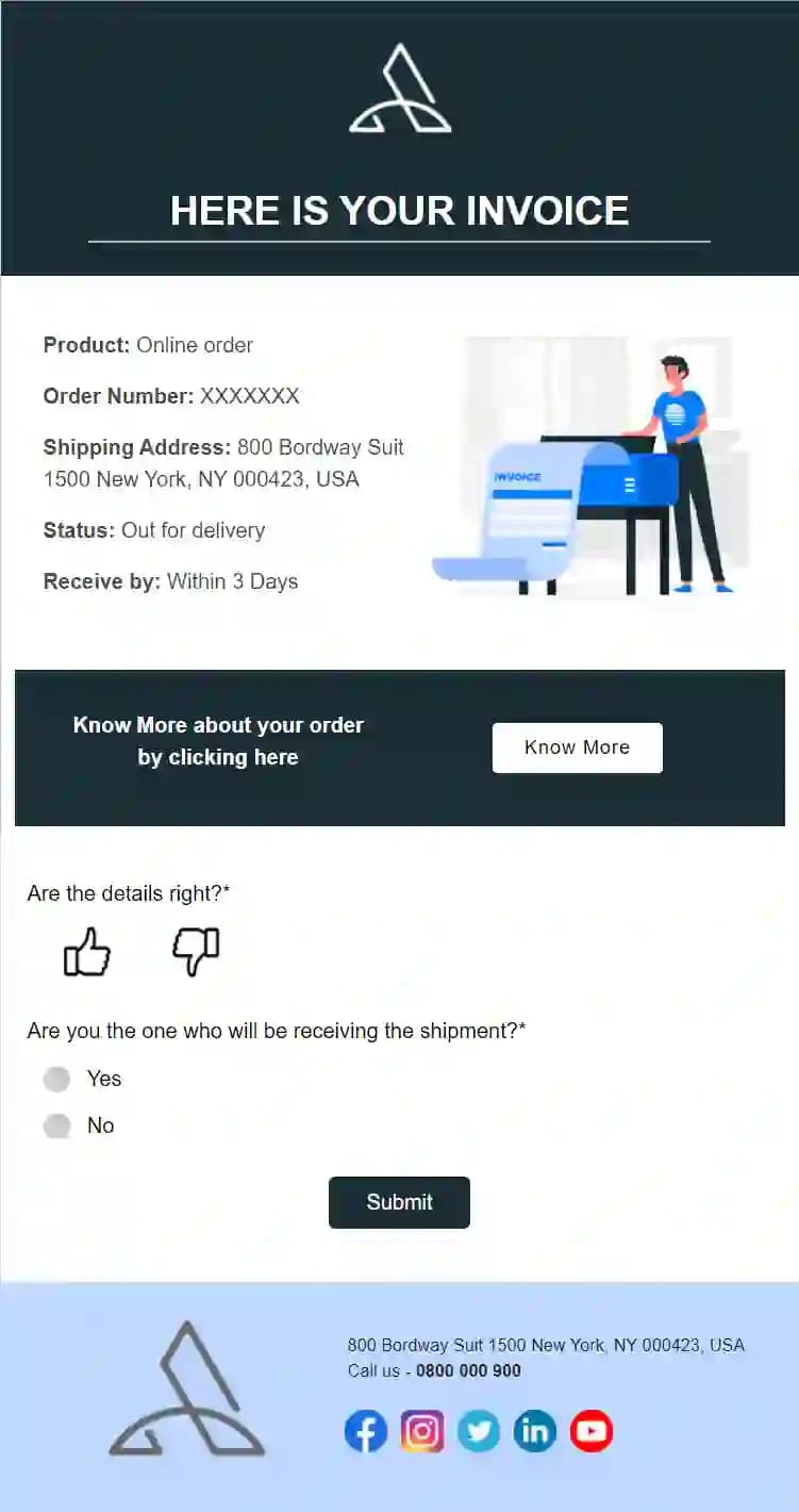 Free Invoice Email Template