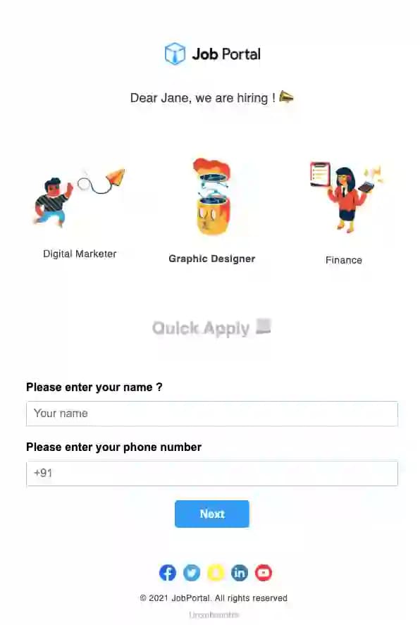 Free Hiring Application Email Template