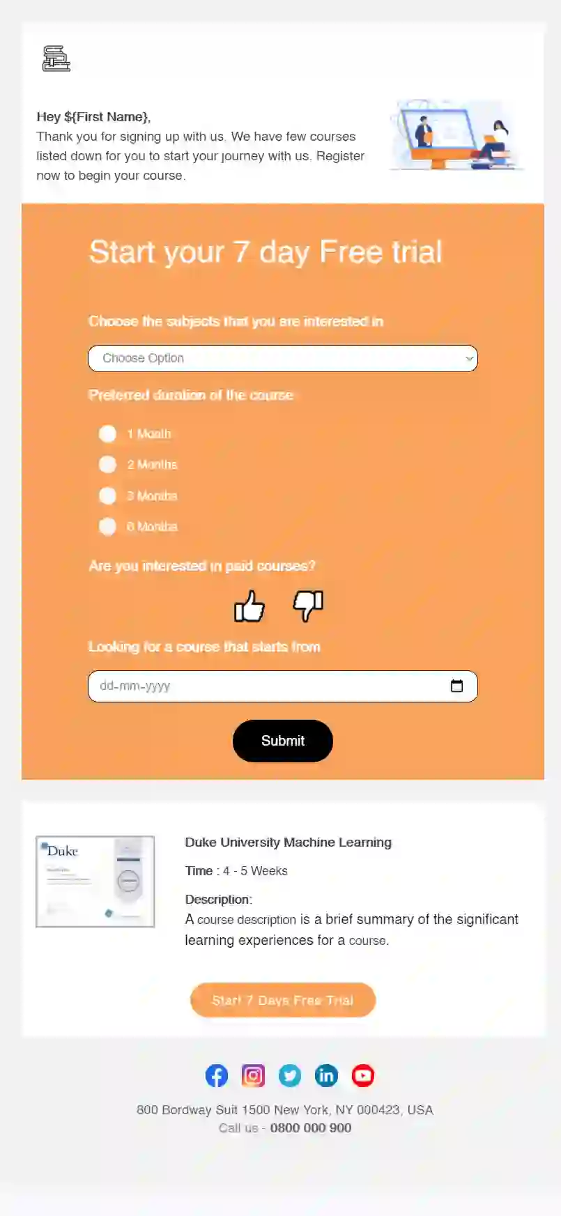 Free Trial Email Template