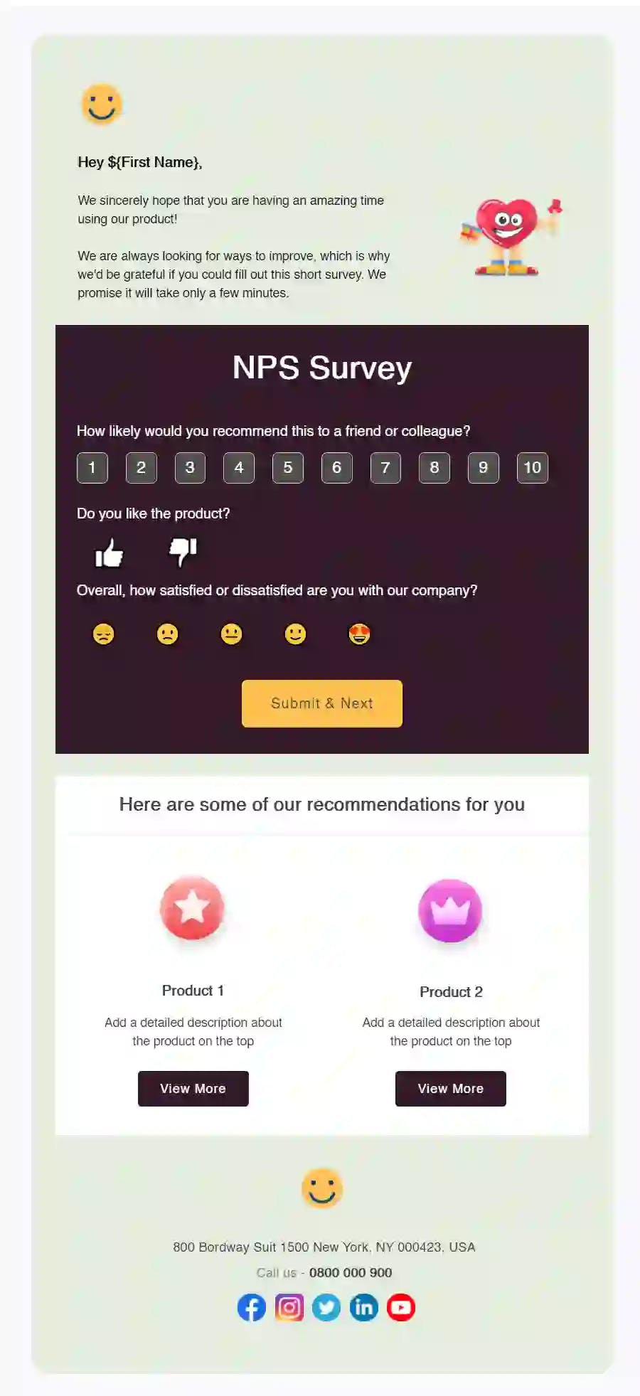 Free NPS Survey Email Template