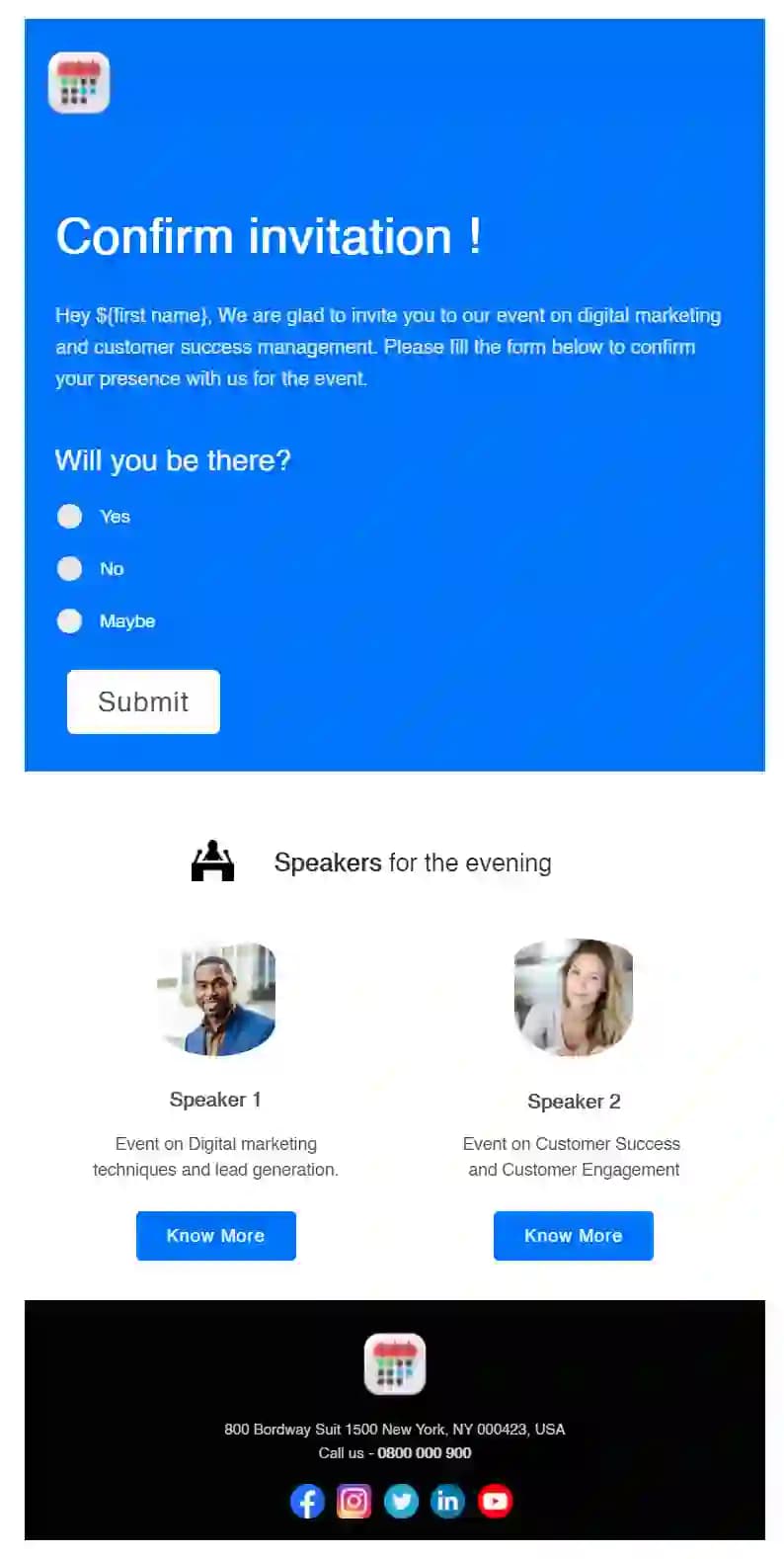 Free Invitation Email Template
