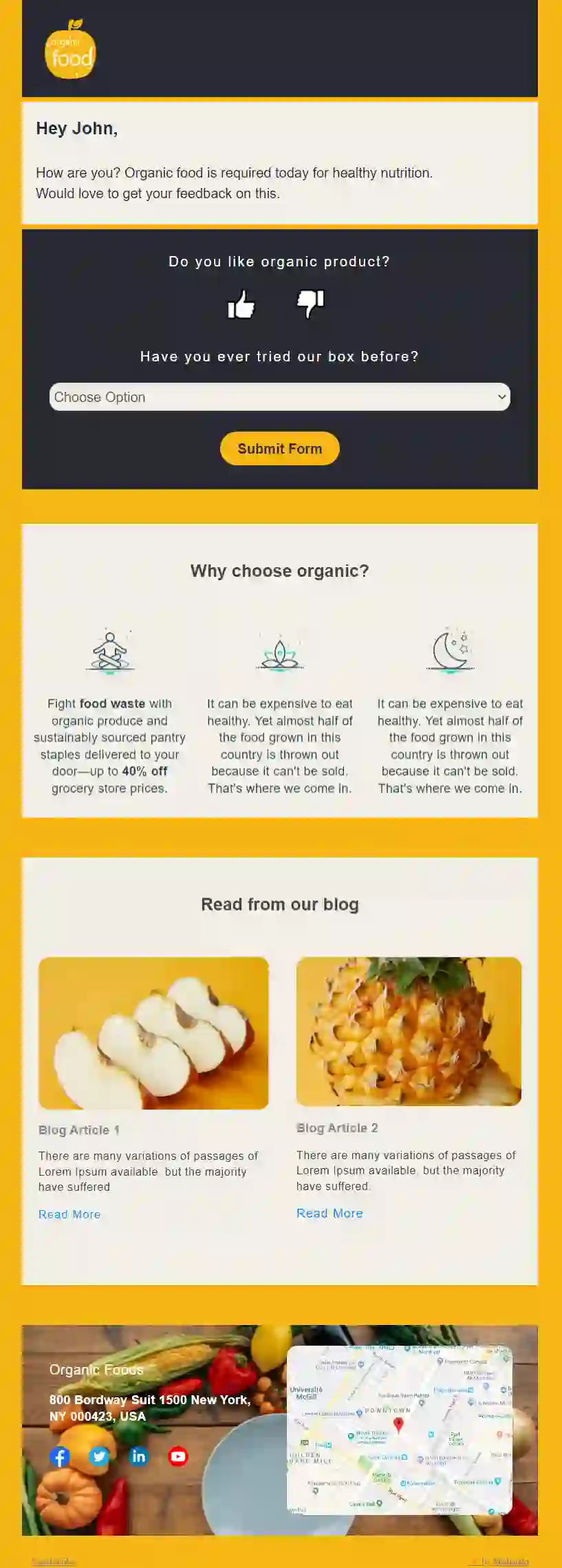 Free Market Research Email Template