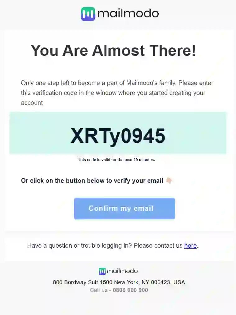 Sign-Up Email Template