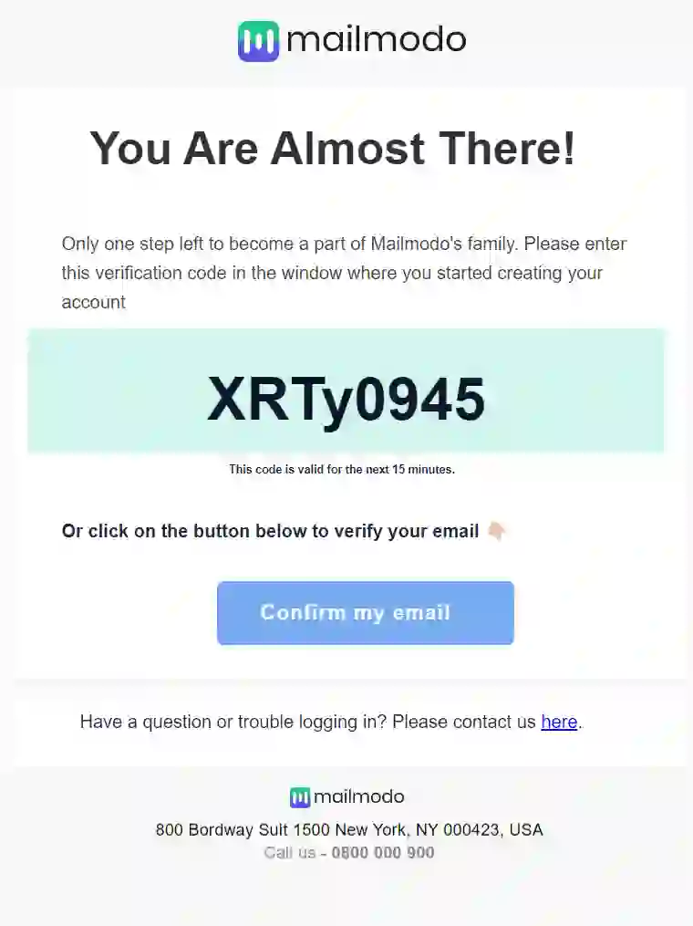 Free Sign Up Email Template