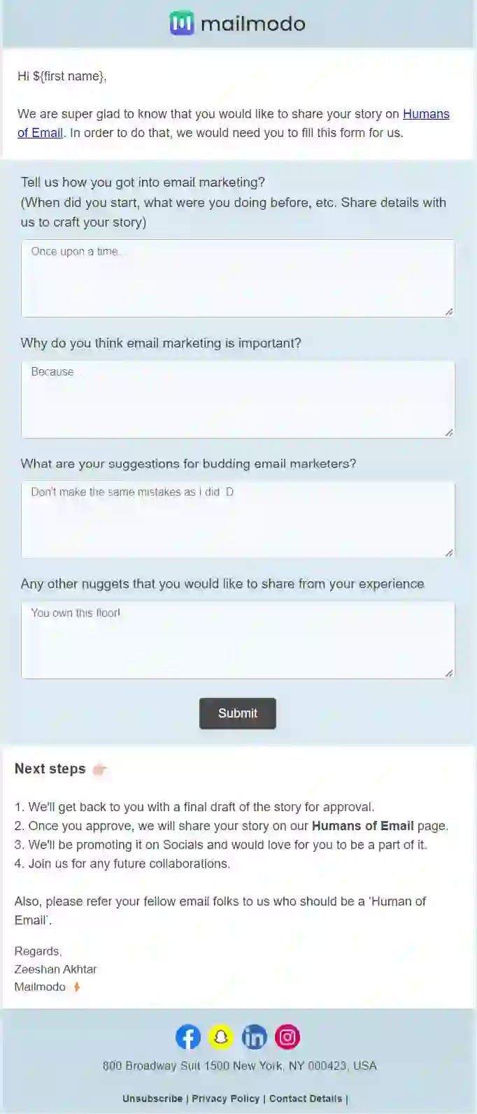 Email Marketing Survey Template