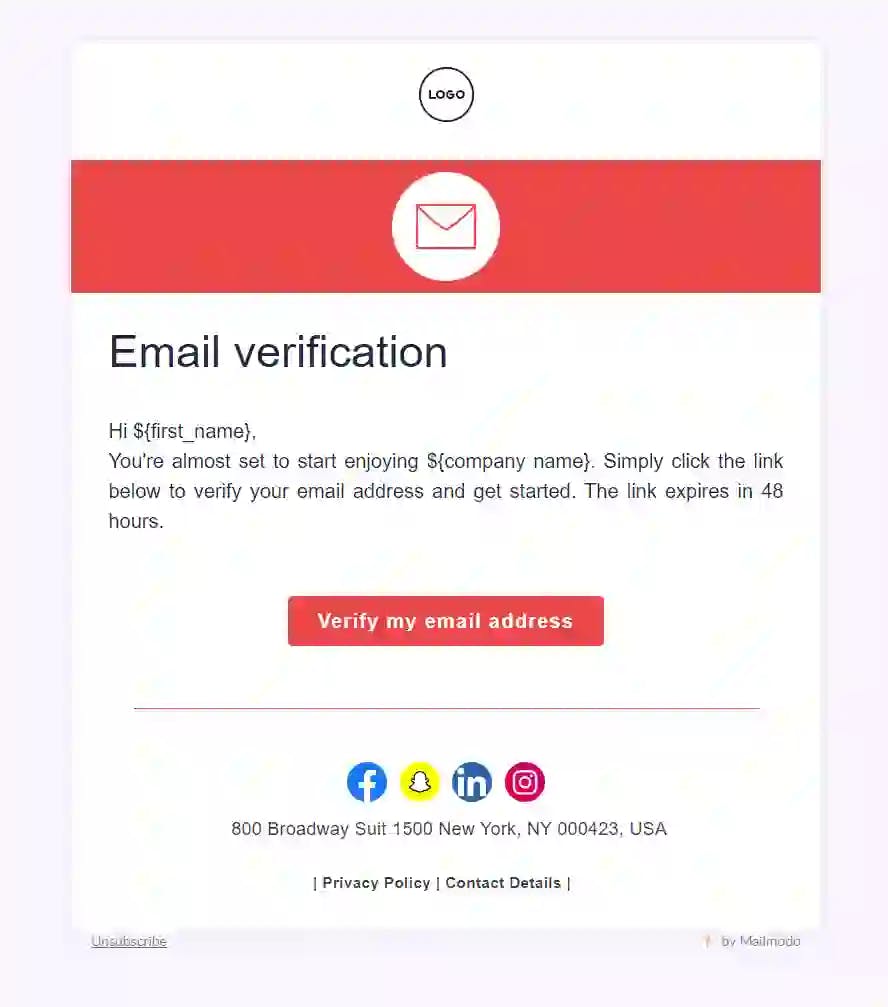 Email Verification Template