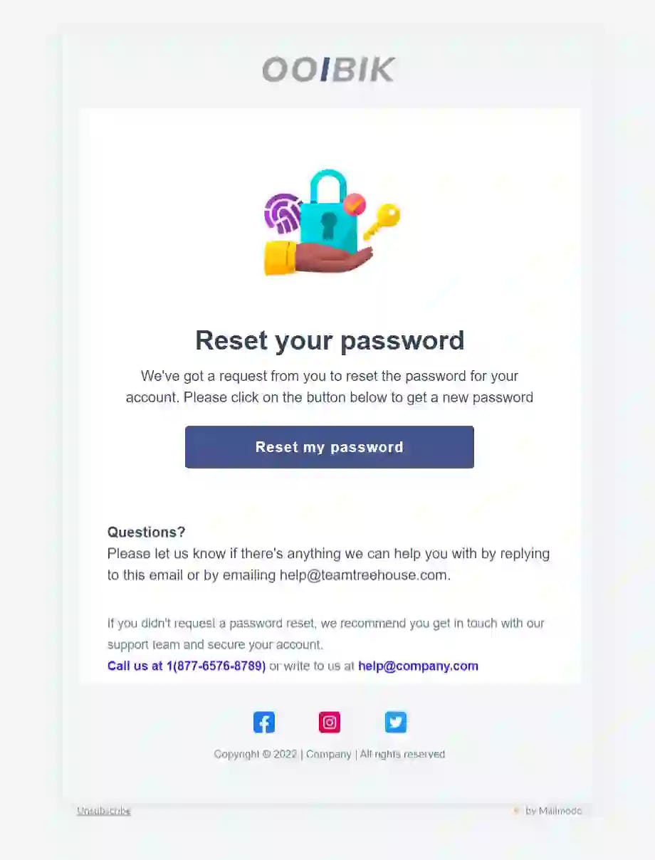 Free Password Reset Email Template