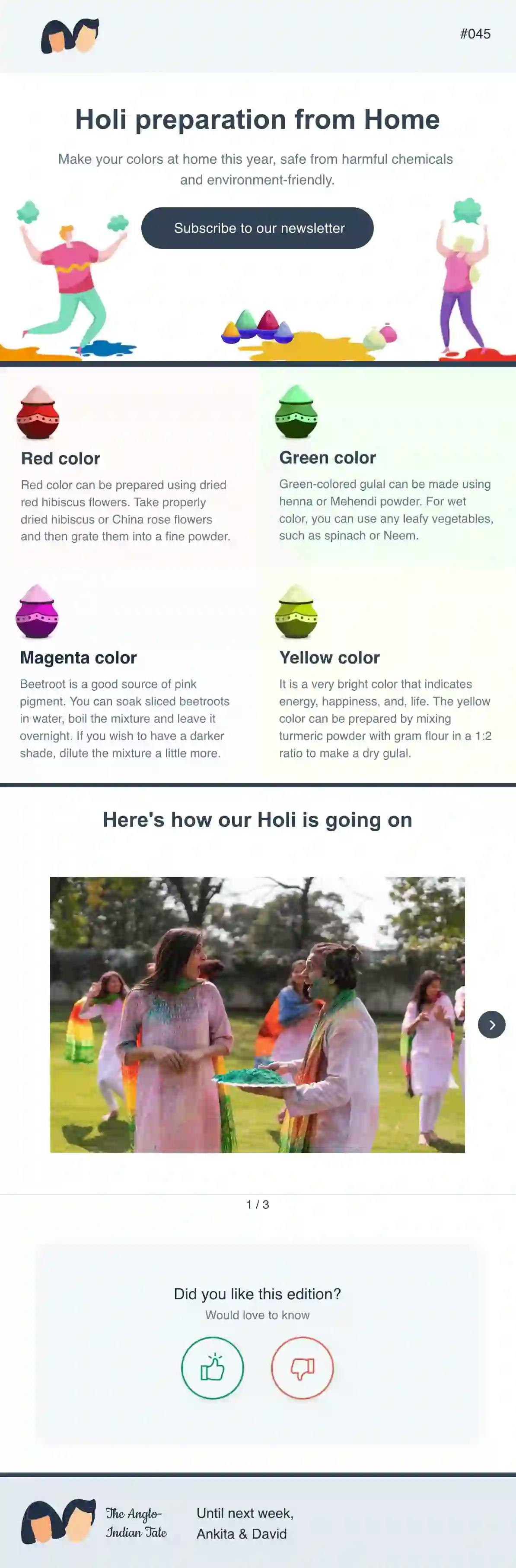 Free Holi Email Template