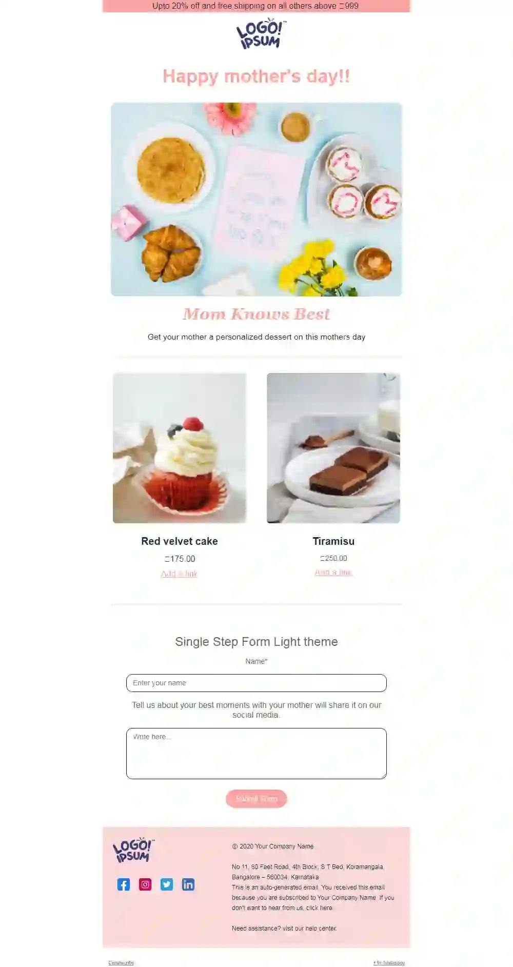 Mother's Day Sale Email Template