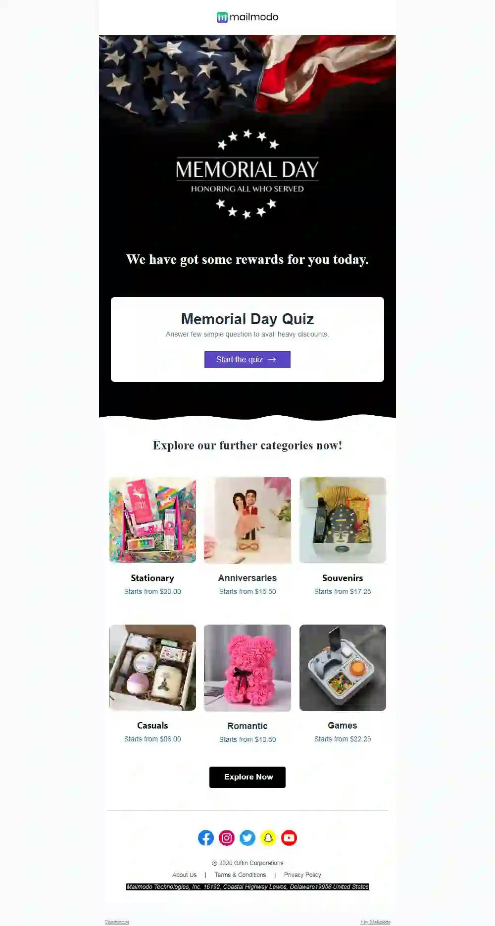 Memorial Day Email Template