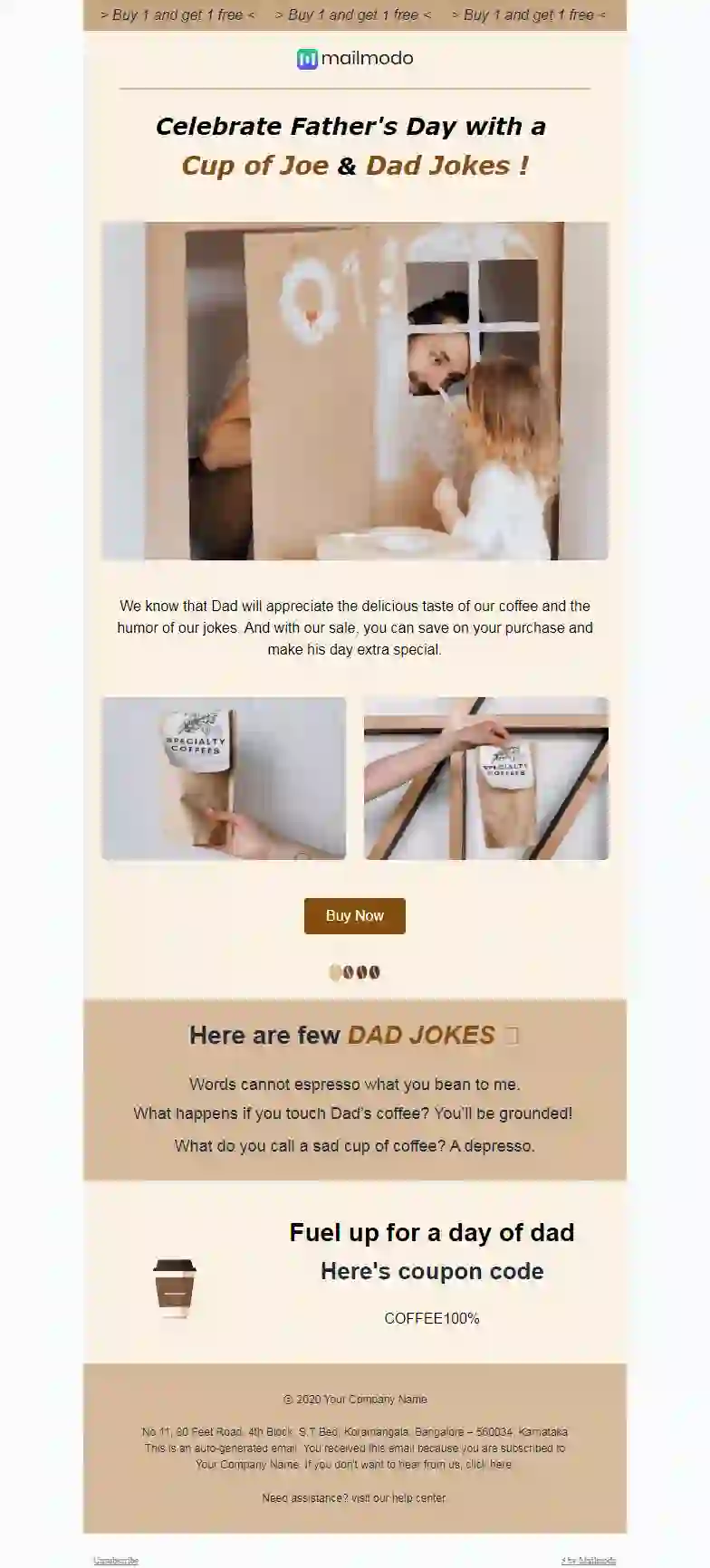 Free Father's Day Email Template