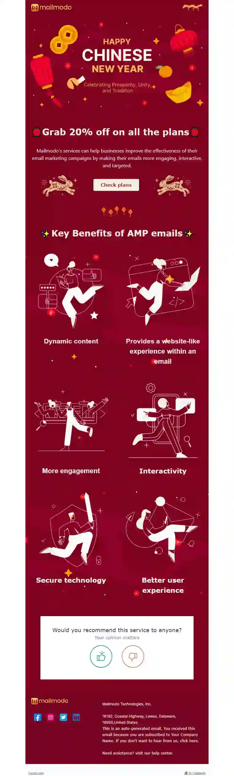 Free Chinese New Year Email Template