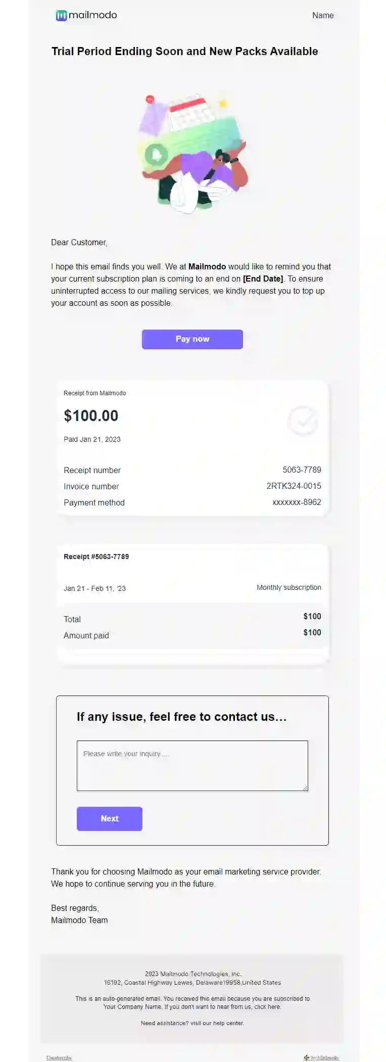 Invoice Reminder Email Template