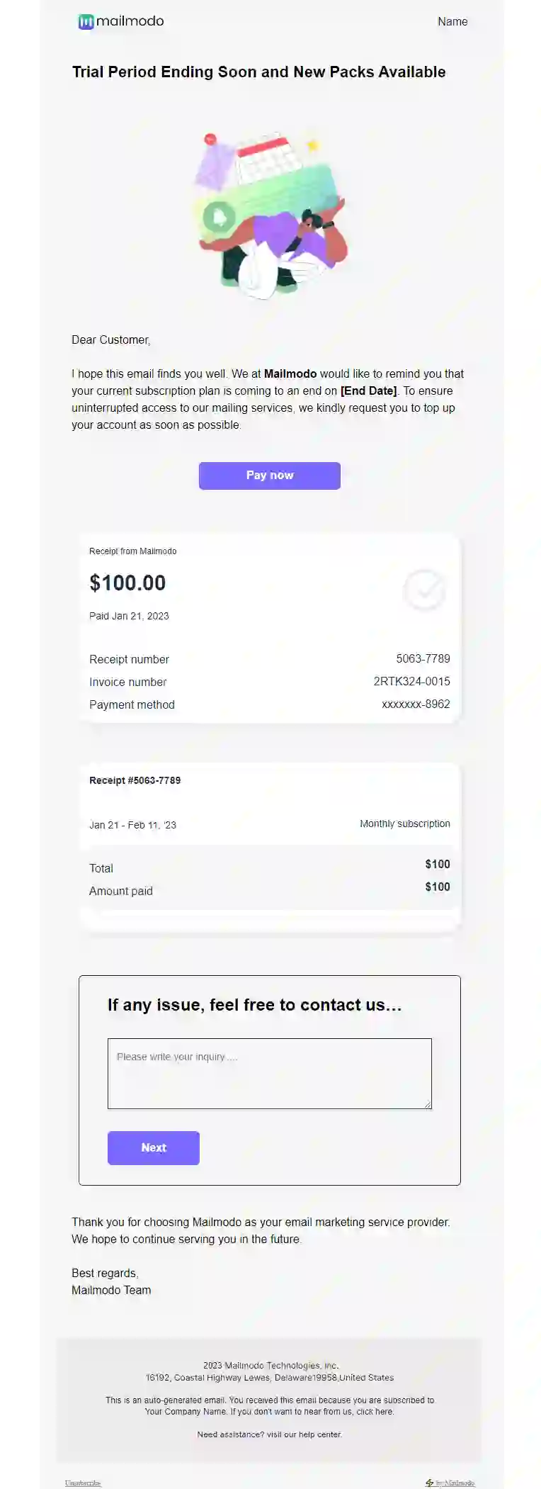 Free Invoice Reminder Email Template