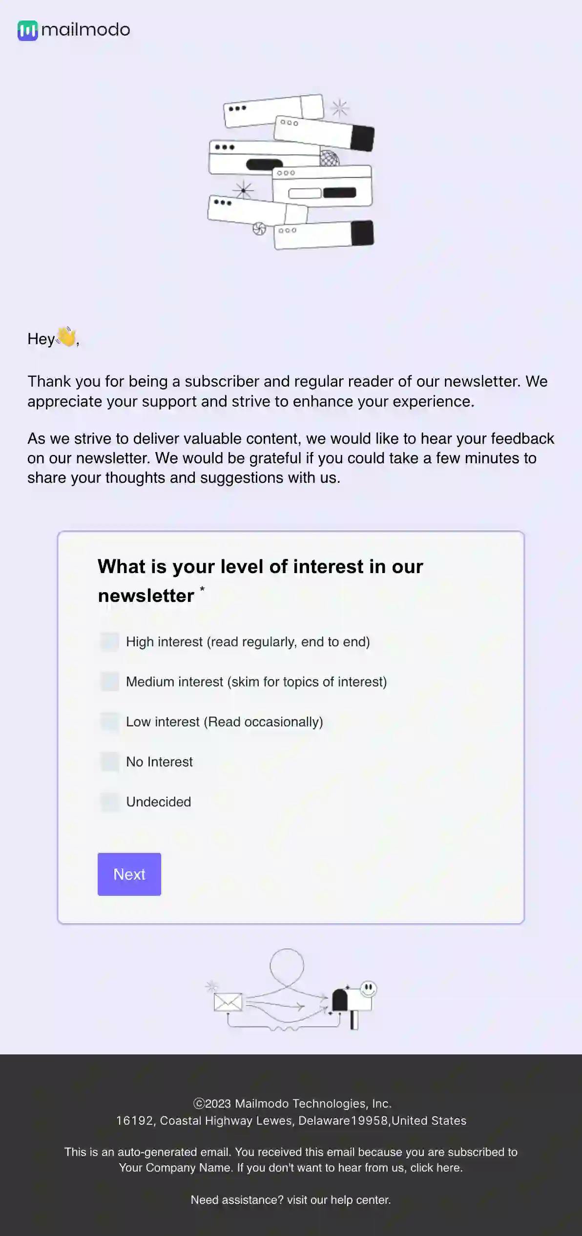 Free Subscriber Feedback Email Template