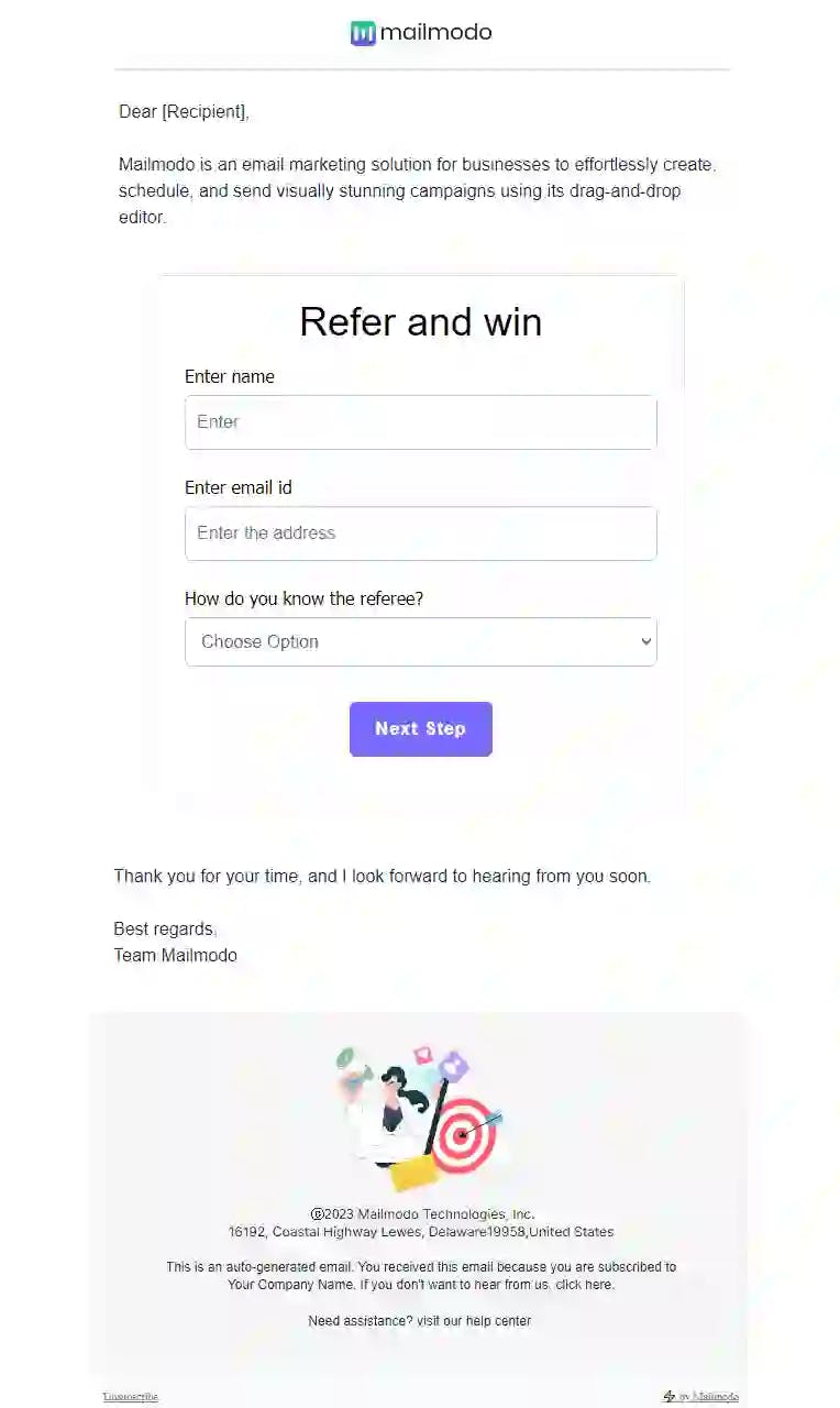 Business Referral Email Template