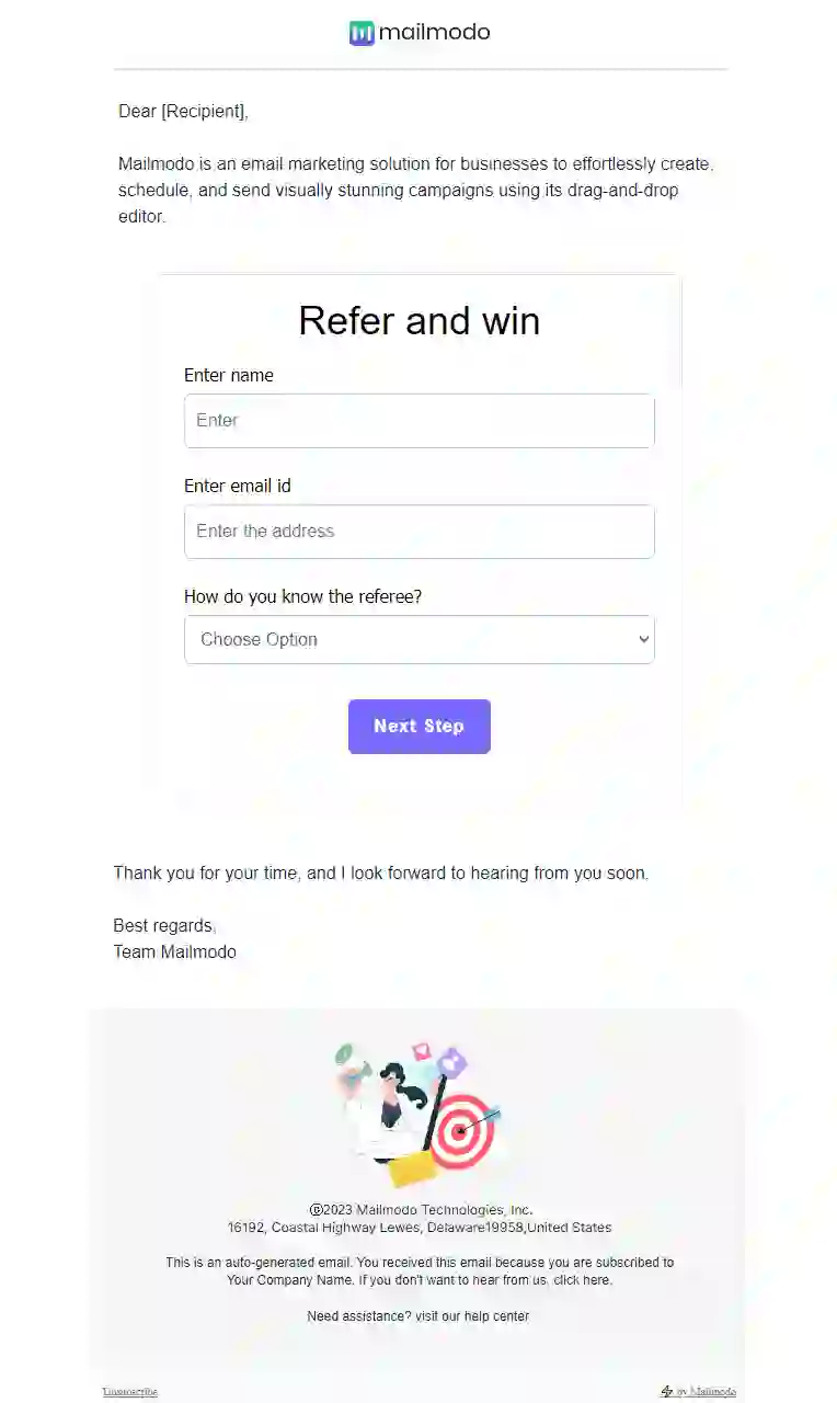 Free Business Referral Template