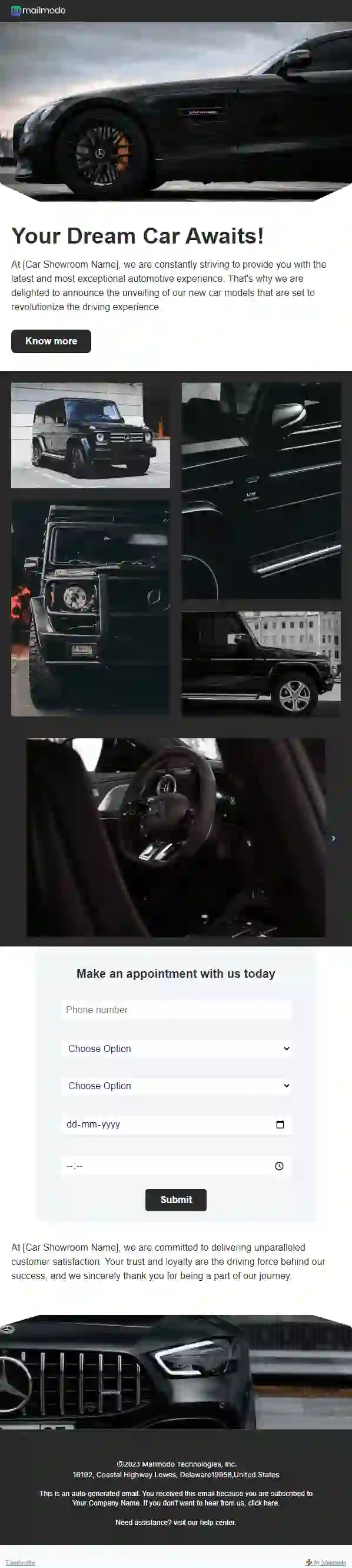 Free Car Sales Email Template