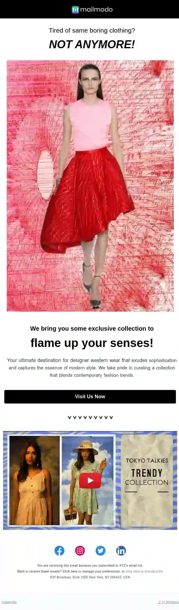 Free Video eCommerce Email Template