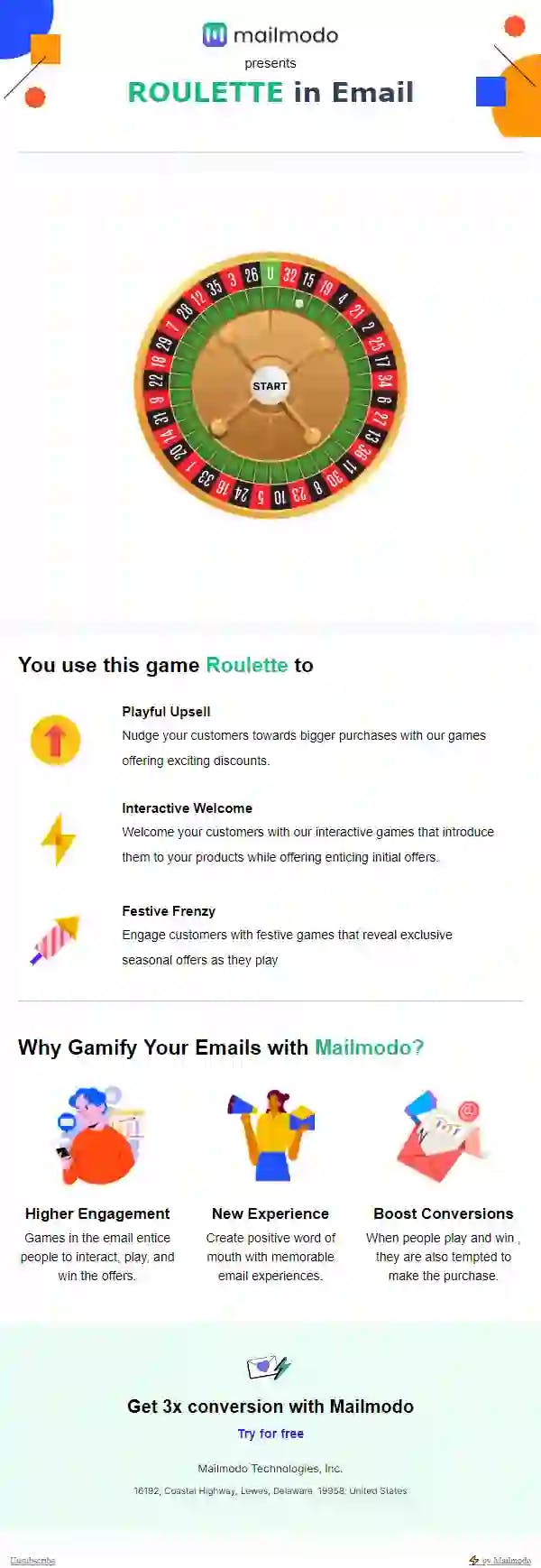 Free Roulette Wheel Email Template