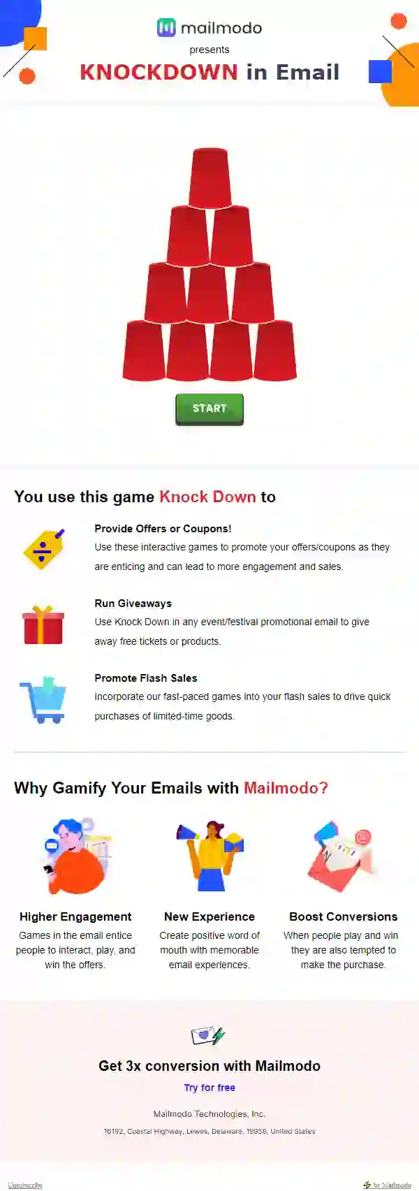 Free Knock Down Email Template