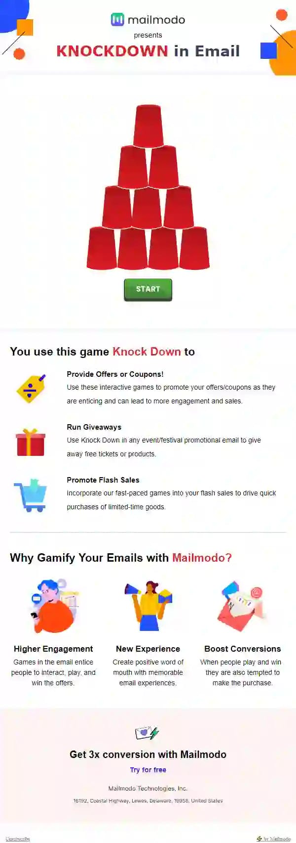 Free Knock Down Email Template