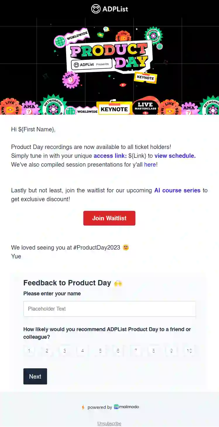 Free Waitlist Email Template