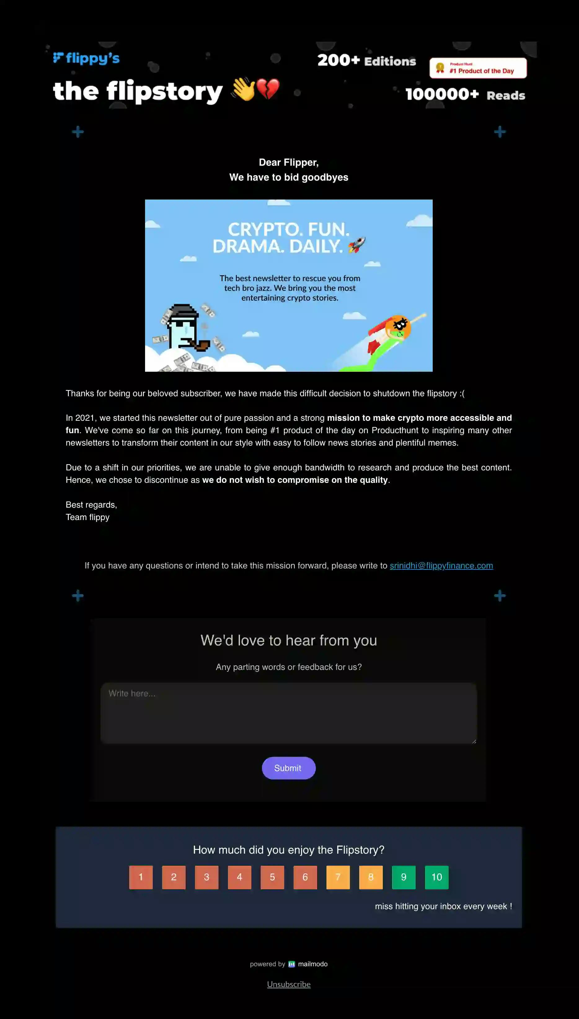 Free Goodbye Email Template