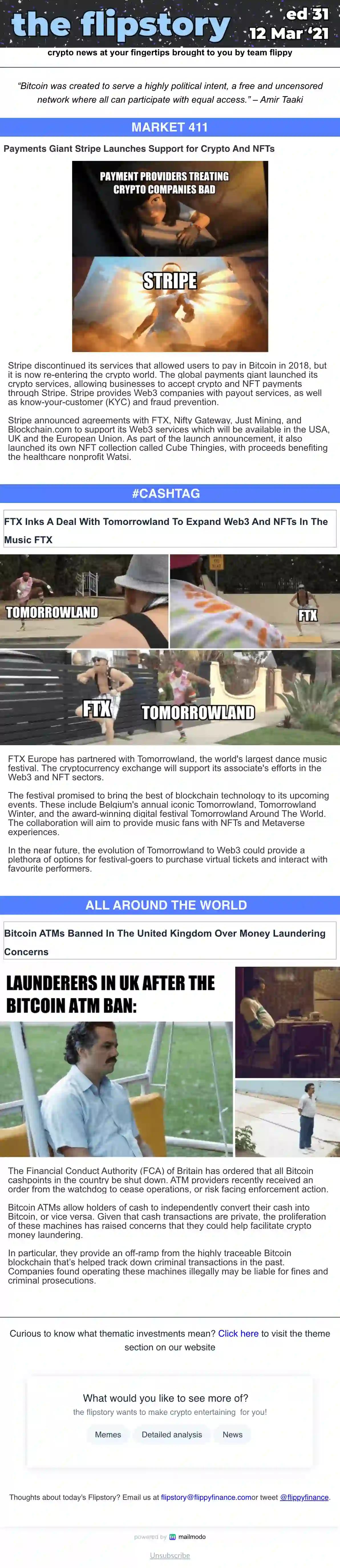 Free Crypto Newsletter Email Template