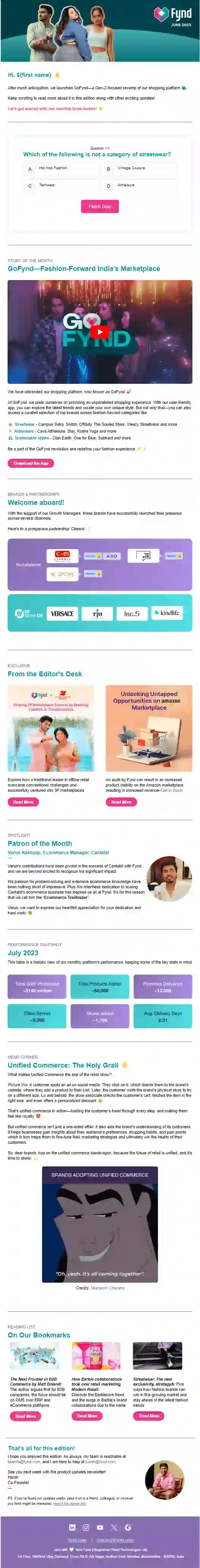 Fynd Newsletter - Choice Awards