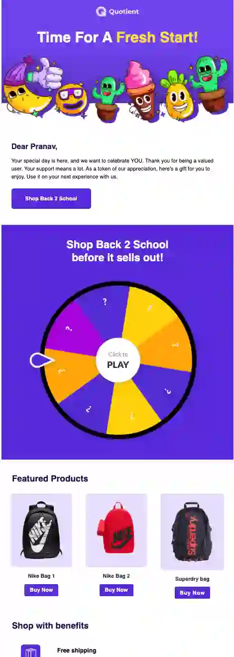 Back-to-School Email Template