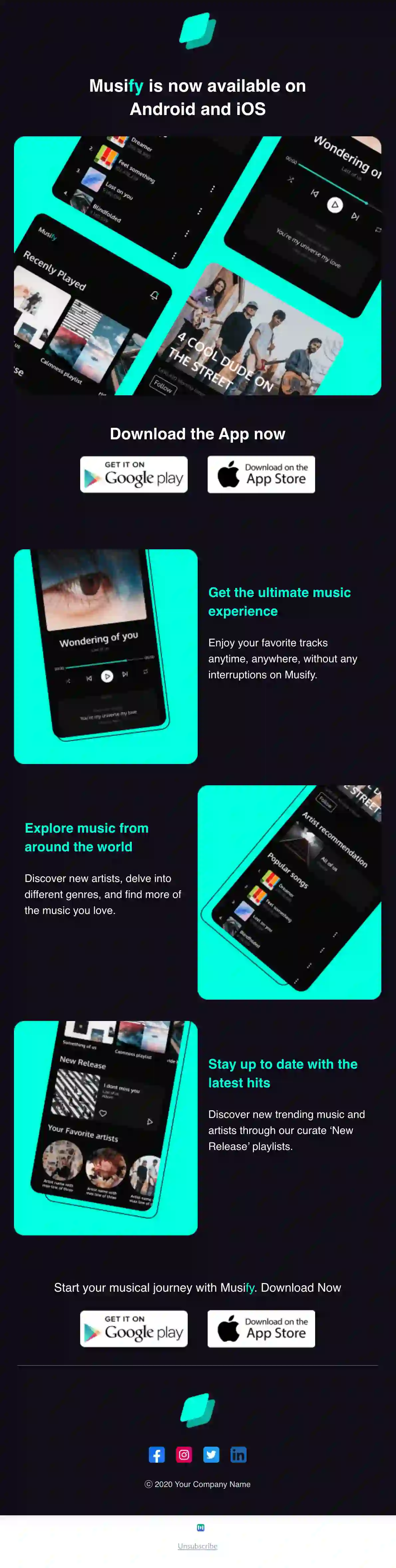 App Download Email Template