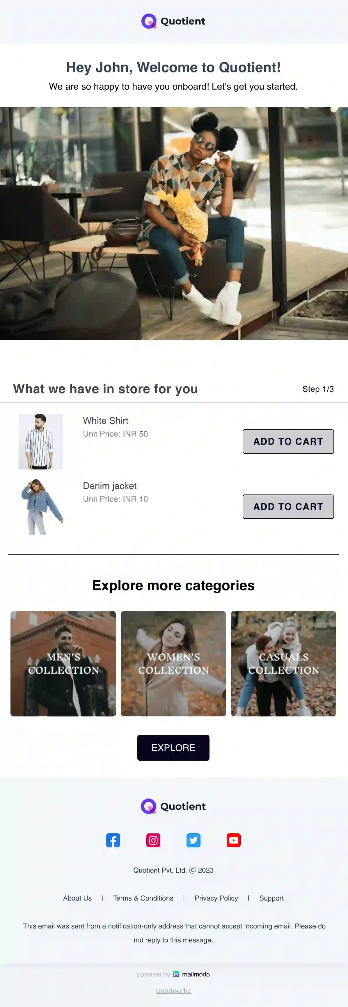 New Customer Welcome Email Template
