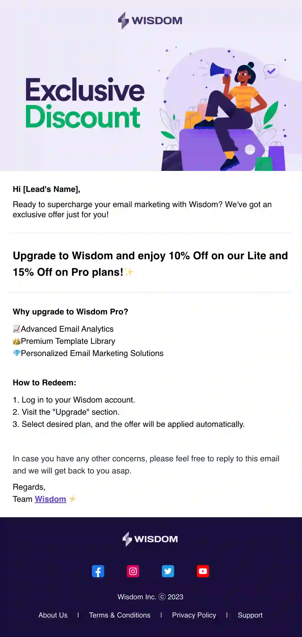 Free Exclusive Offer Email Template