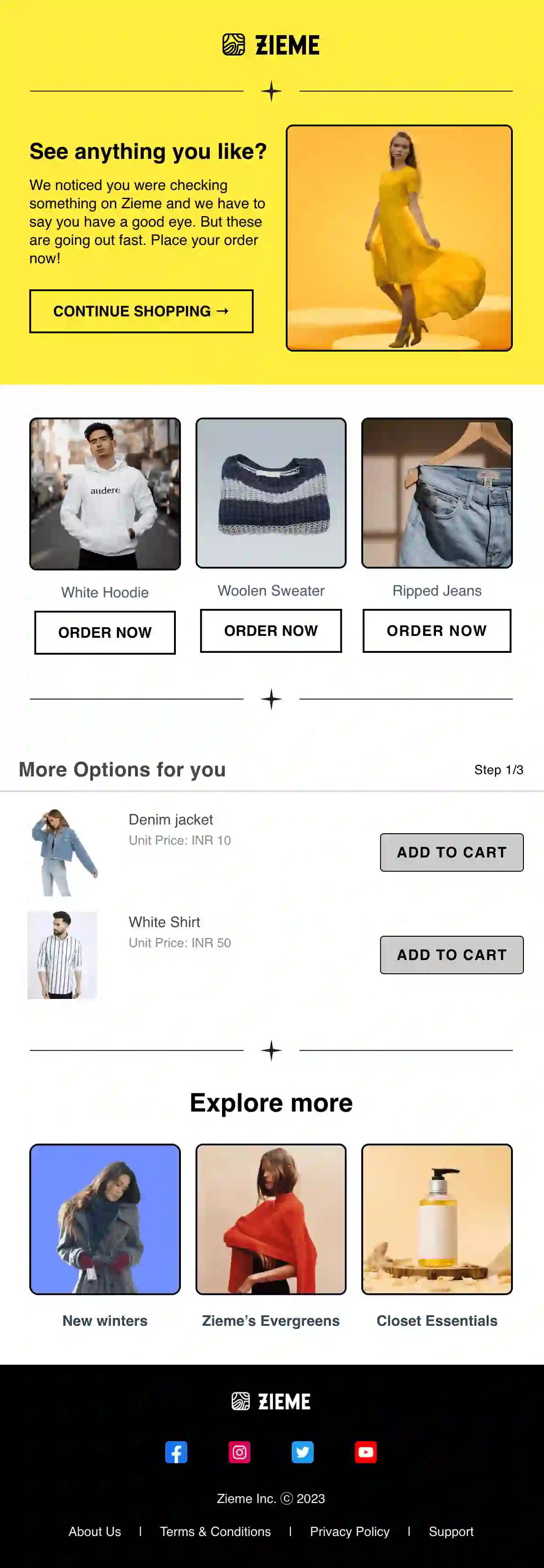 Free Browse Abandonment Email Template