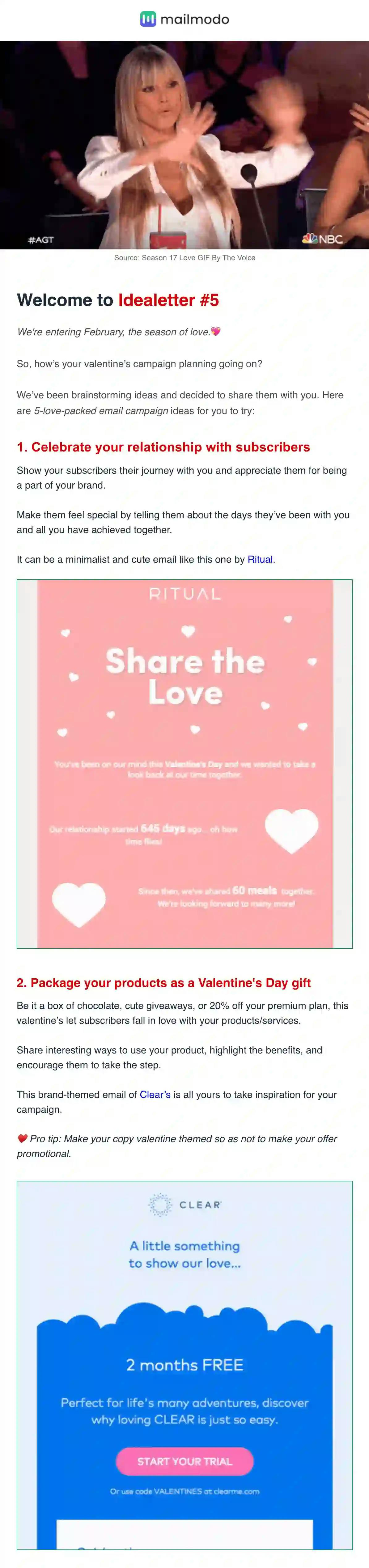 Free Valentine's Day Email Newsletter Template