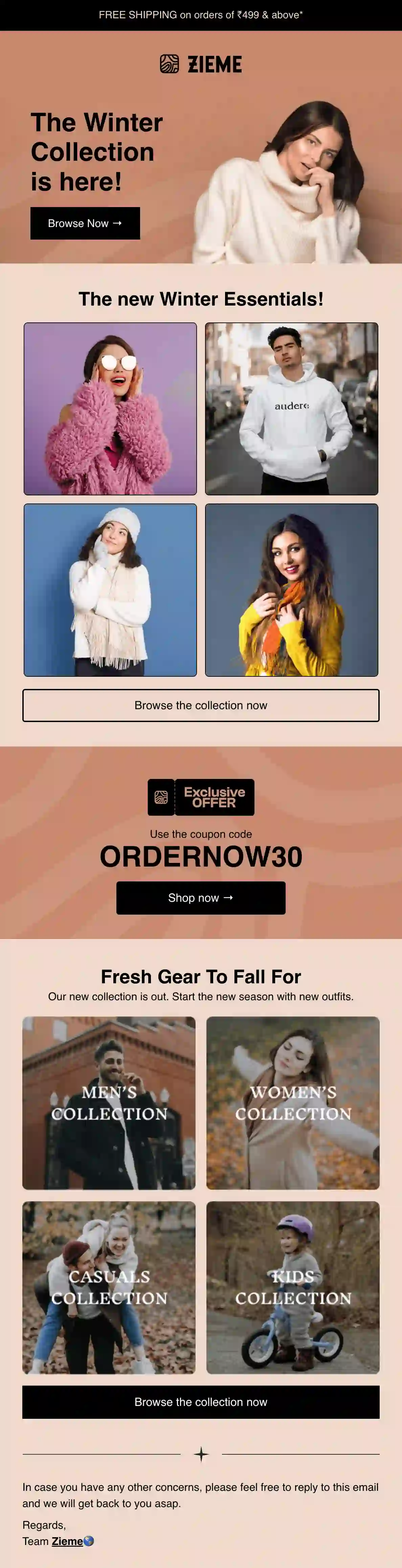 Ecommerce New Arrivals Email Template