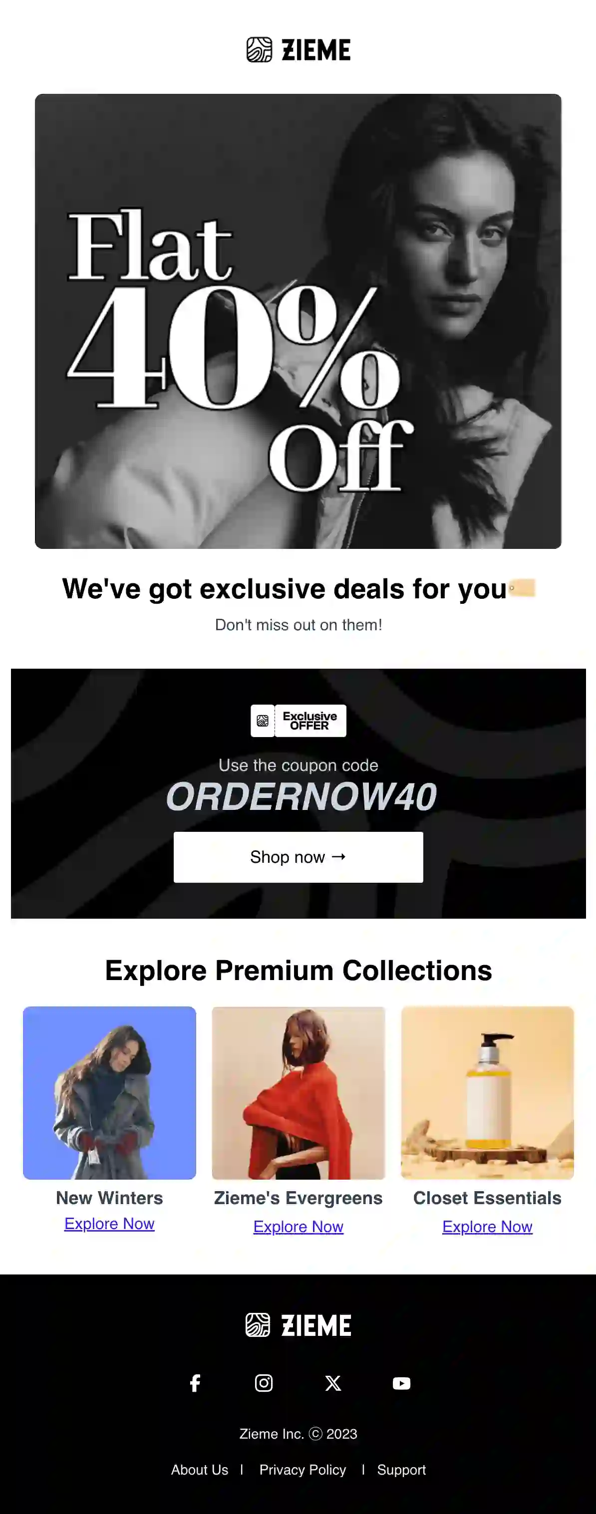 Free Discount Offer Email Template