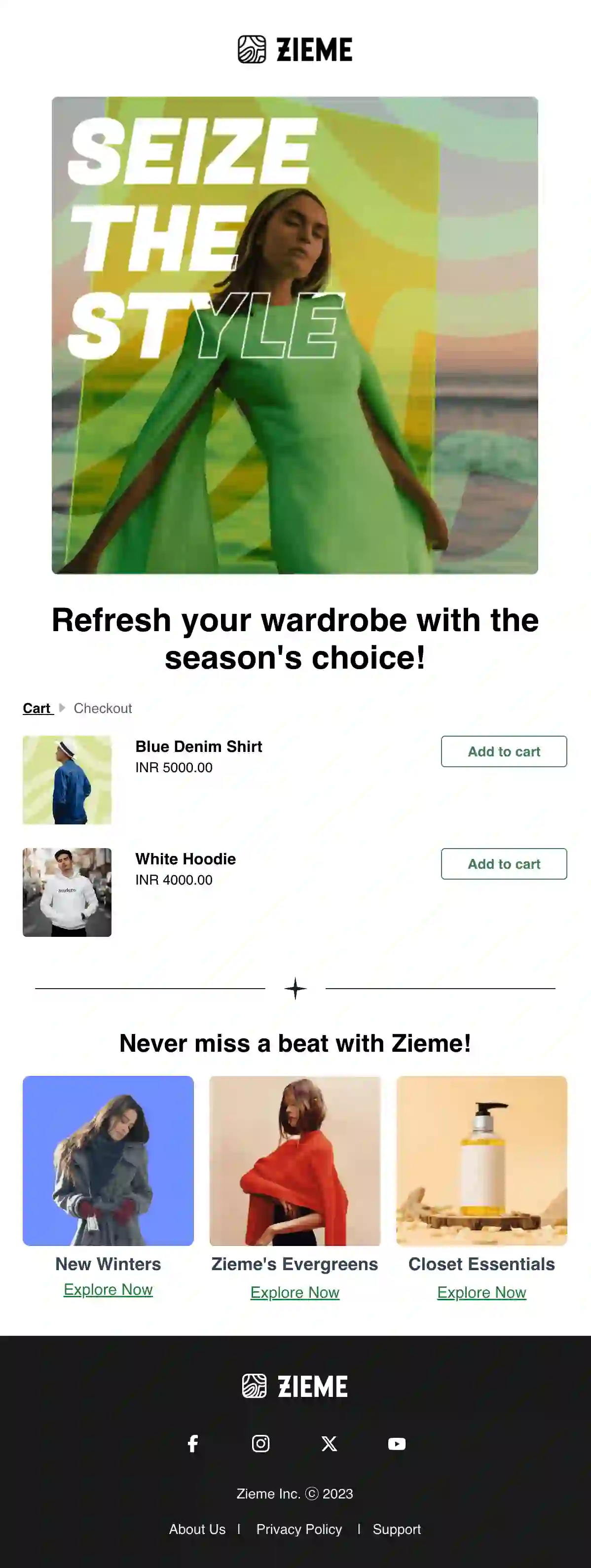 Free Product Recommendation Email Template