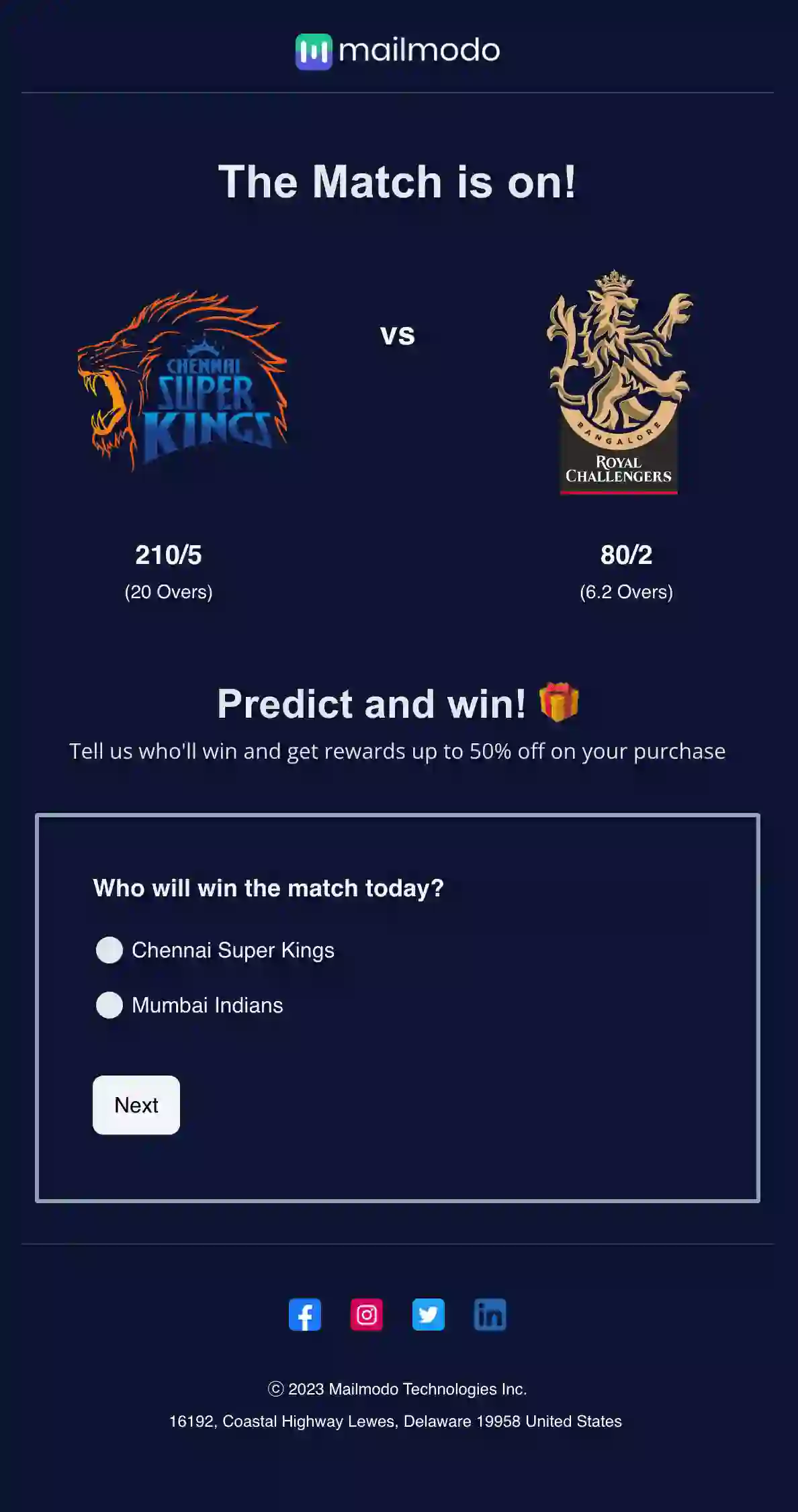 Free IPL Email Template