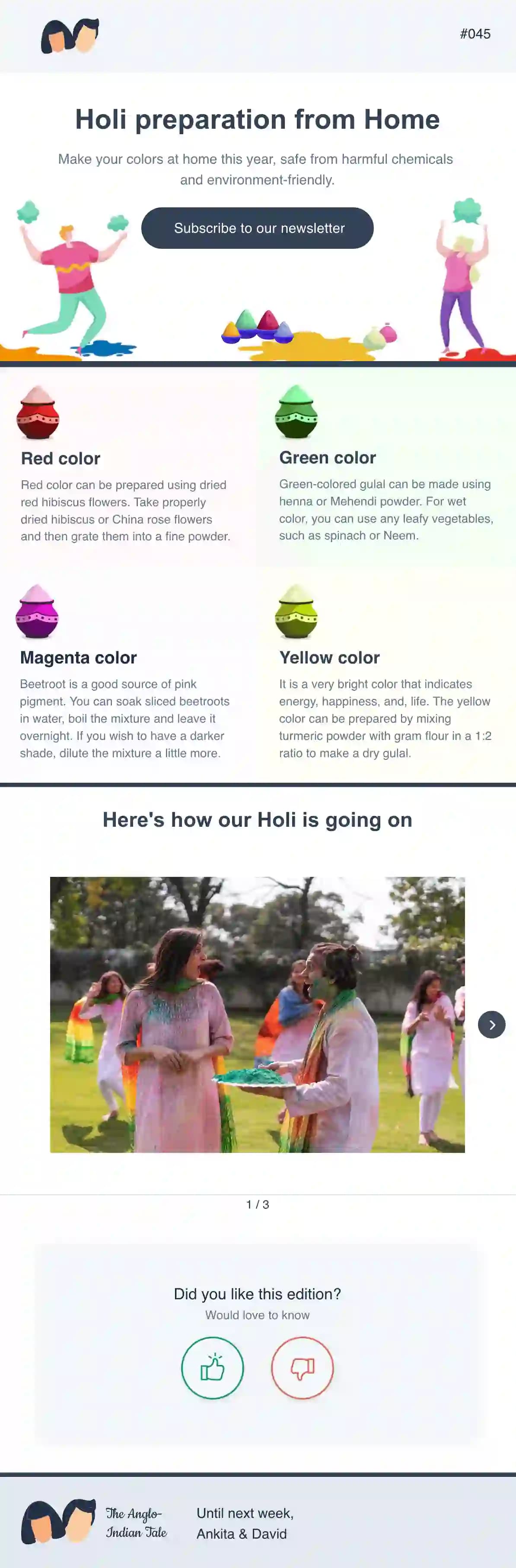 Free Holi Email Template