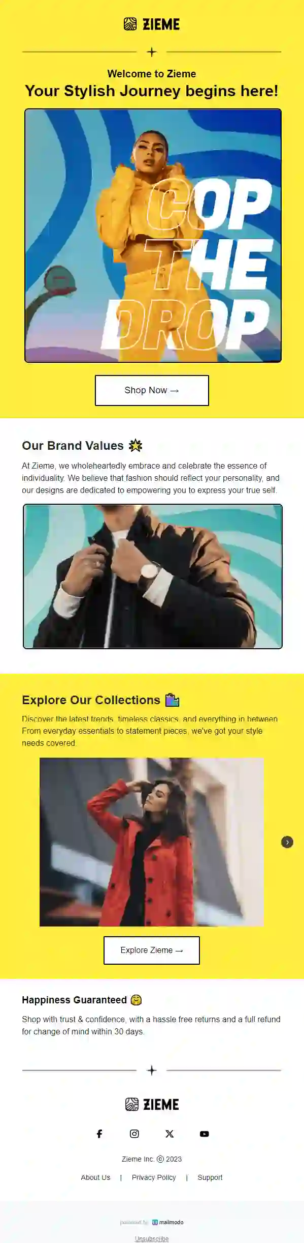 Free Ecommerce Welcome Email Template
