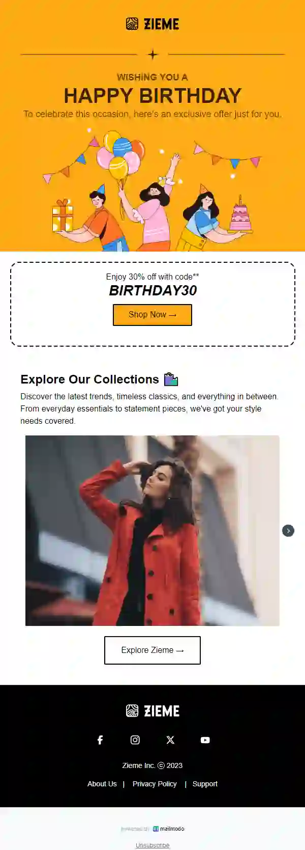 Milestone Offer Email Template