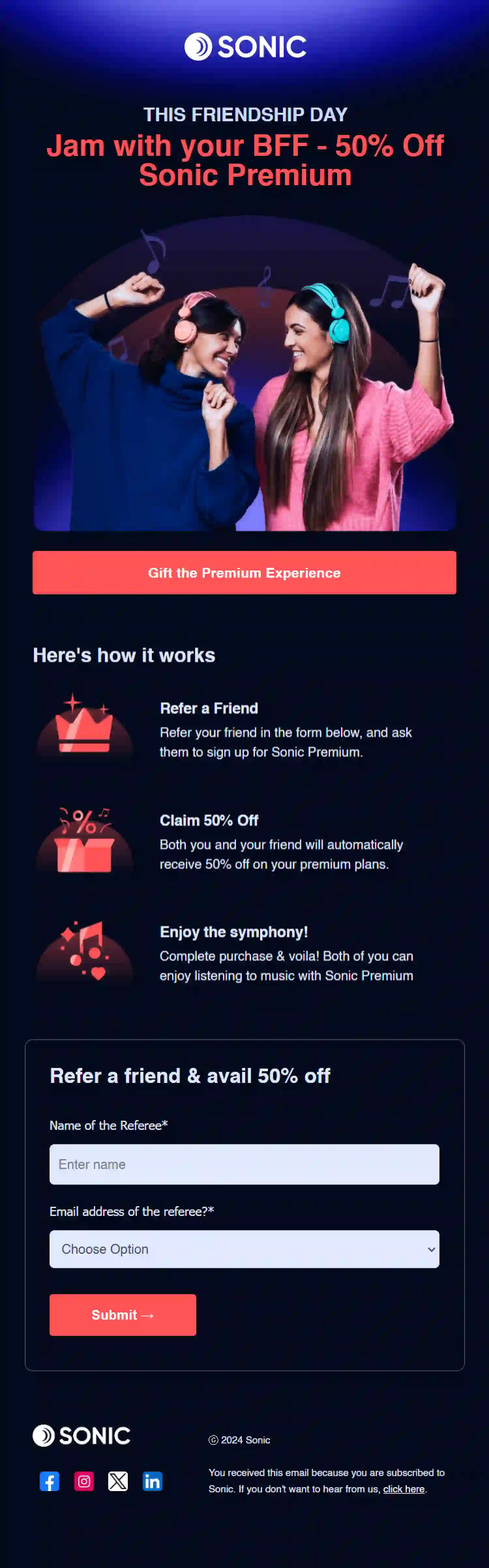Friendship Day Celebration Email Template