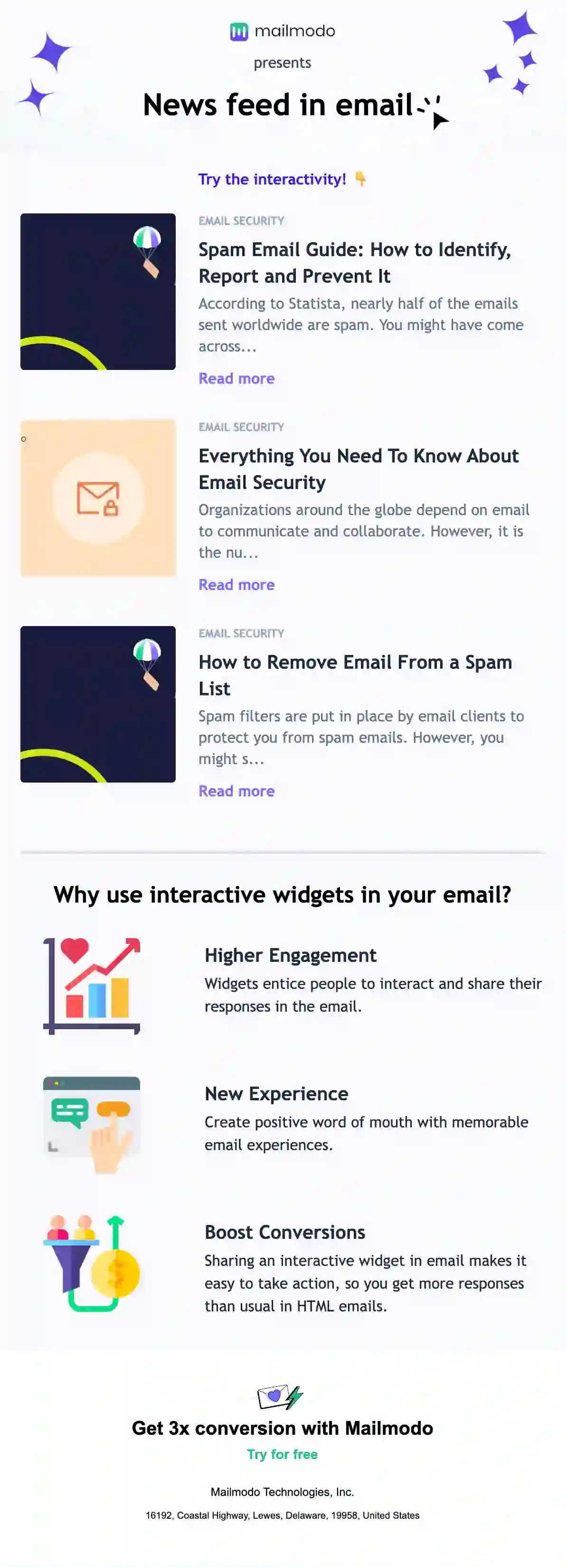 Free News Feed Email Template