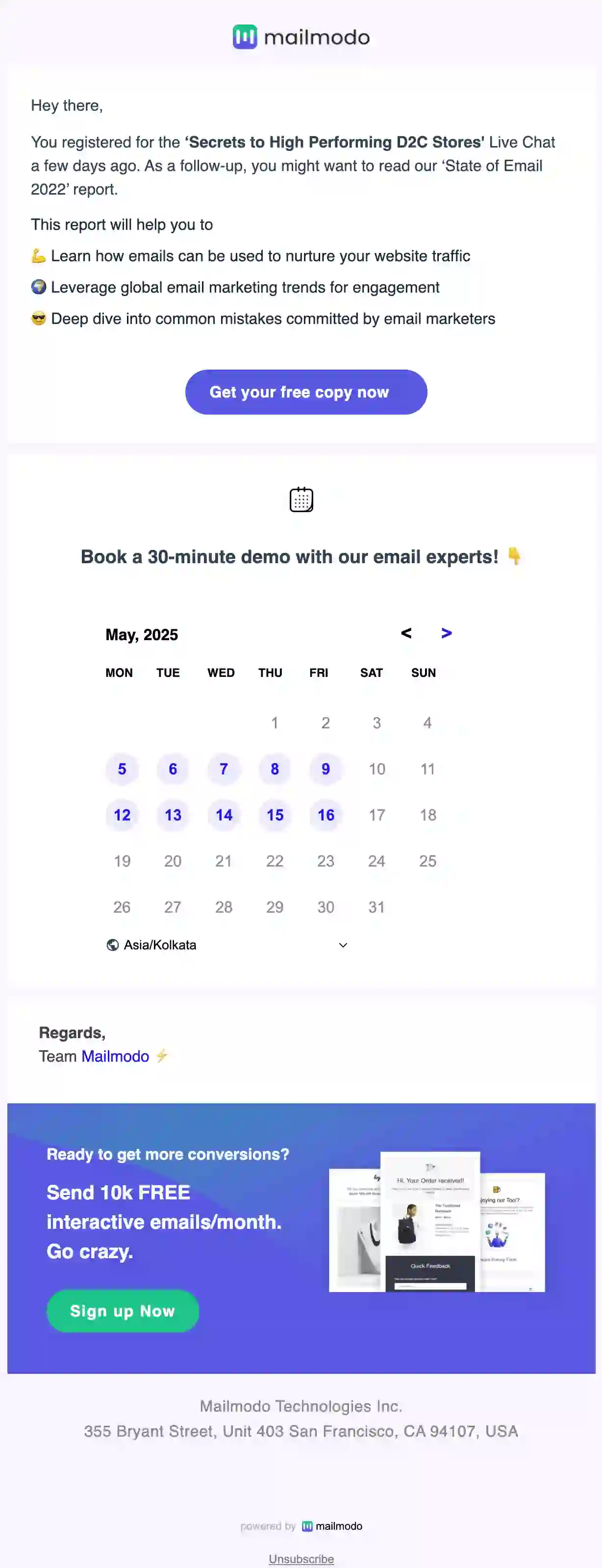 Free Post Event E-Book Email Template